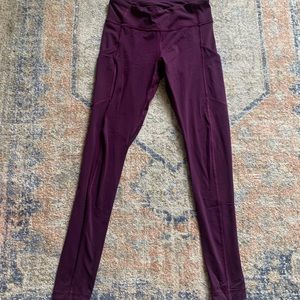 Purple lululemon leggings, full length